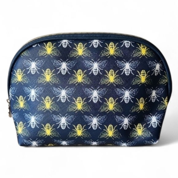Dabney Lee Navy Cosmetic Bag, Bees 🐝🐝🐝 - Picture 1 of 14